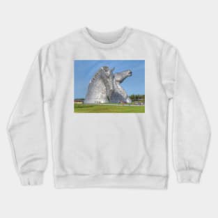 the Kelpies , Helix Park , Falkirk Crewneck Sweatshirt